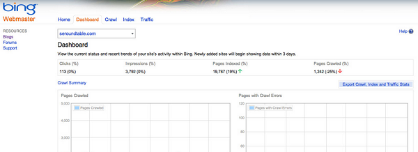 bing webmasters tool